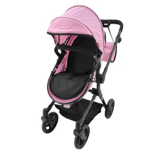 Коляска для куклы 2 в 1 Carrello Alfa 9707 Pink с сумочкой, розовая купить