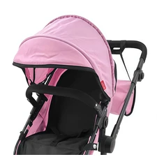 Коляска для куклы 2 в 1 Carrello Alfa 9707 Pink с сумочкой, розовая фото 41