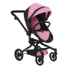 Коляска для куклы Carrello Fortuna 9695 Pink 2 в 1 с сумочкой, розовая фото 14