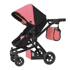 Коляска для куклы Carrello Maestro 9651B Peach Pink 2 в 1 с сумочкой, пудровая фото 14