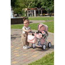 Коляска для куклы Carrello Unico 9346 Pink розовая, с сумочкой фото 41