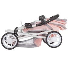 Коляска для куклы Carrello Unico 9346 Pink розовая, с сумочкой фото 63