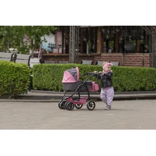 Коляска для куклы 2 в 1 Carrello Avanti 9662 Pink розовая, с сумочкой фото 16