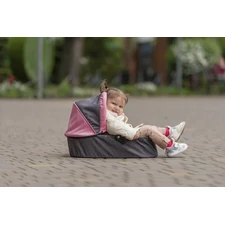 Коляска для куклы 2 в 1 Carrello Avanti 9662 Pink розовая, с сумочкой фото 31