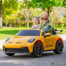Двухместная детская электромашина M 6111 EBLRS-2 (24V) Porsche, автопокраска, черная фото 18