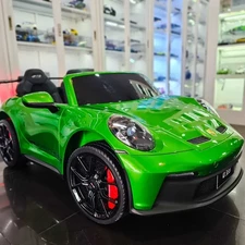 Двухместная детская электромашина M 6111 EBLRS-5 (24V) Porsche, автопокраска, зеленая фото 41