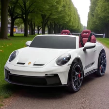 Детская машина на аккумуляторе M 6111 (MP4) EBLR-1 (24V) двухместная, с планшетом, белая
