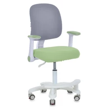 Детское кресло Bambi M 6250-5 зеленое, с подлокотниками и подножкой