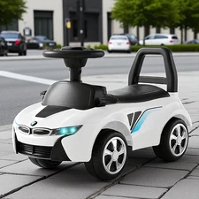 Детская каталка - толокар M 6155-1 BMW белая, музыка, свет фото 37