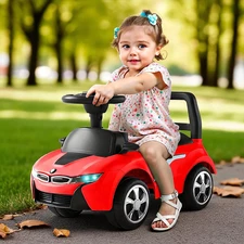 Детская каталка - толокар M 6155-3 BMW красная, музыка, свет