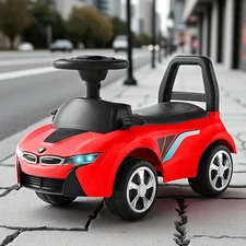 Детская каталка - толокар M 6155-3 BMW красная, музыка, свет фото 14