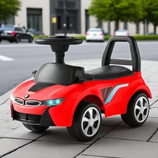 Детская каталка - толокар M 6155-3 BMW красная, музыка, свет фото 37