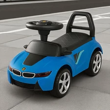 Детская каталка - толокар M 6155-4 BMW синяя, музыка, свет