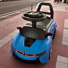 Детская каталка - толокар M 6155-4 BMW синяя, музыка, свет фото 14