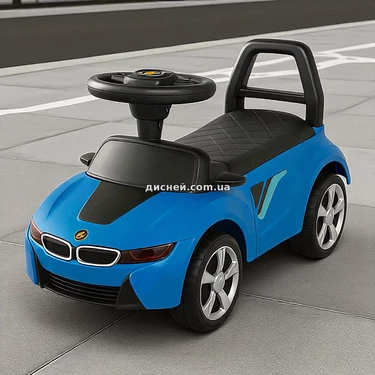 Детская каталка - толокар M 6155-4 BMW синяя, музыка, свет