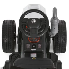 Детский трактор M 6219 EBLR-1 электромобиль с прицепом, белый фото 16