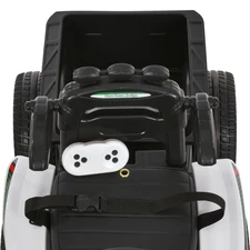 Детский трактор M 6219 EBLR-1 электромобиль с прицепом, белый фото 11