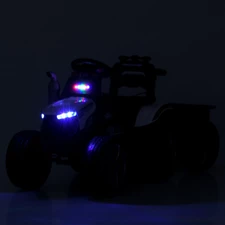 Детский трактор M 6219 EBLR-1 электромобиль с прицепом, белый фото 92