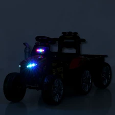 Детский трактор M 6219 EBLR-3 электромобиль с прицепом, красный фото 16