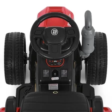 Детский трактор M 6219 EBLR-3 электромобиль с прицепом, красный фото 11