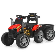 Детский трактор M 6219 EBLR-3 электромобиль с прицепом, красный фото 63