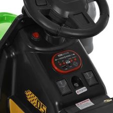 Детский трактор электромобиль M 6219 EBLR-5 зеленый, с прицепом фото 15