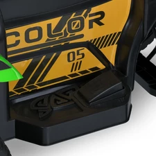 Детский трактор электромобиль M 6219 EBLR-5 зеленый, с прицепом фото 28