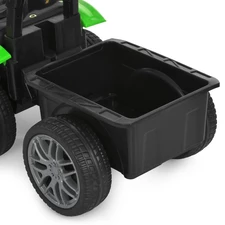 Детский трактор электромобиль M 6219 EBLR-5 зеленый, с прицепом фото 20