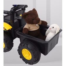 Детский трактор электромобиль M 6219 EBLR-5 зеленый, с прицепом фото 71