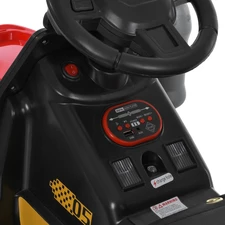 Детский трактор электромобиль M 6219 EBLR-6 желтый, с прицепом фото 31