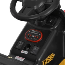 Детский трактор электромобиль M 6219 EBLR-6 желтый, с прицепом фото 53