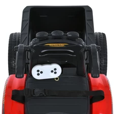 Детский трактор электромобиль M 6219 EBLR-6 желтый, с прицепом фото 18