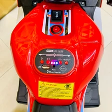 Детский мотоцикл M 6220 ELR-1 Honda, мягкое сиденье, белый фото 31