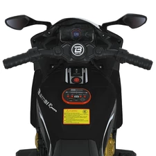 Детский мотоцикл M 6220 ELR-2 Honda, мягкое сиденье, черный фото 15