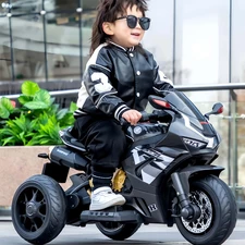 Детский мотоцикл M 6220 ELR-2 Honda, мягкое сиденье, черный купить