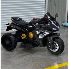 Детский мотоцикл M 6220 ELR-2 Honda, мягкое сиденье, черный фото 37