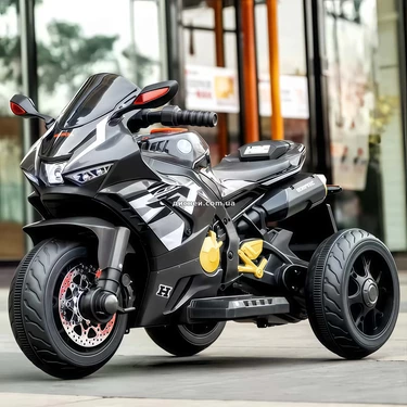 Детский мотоцикл M 6220 ELR-2 Honda, мягкое сиденье, черный