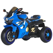 Детский электромотоцикл M 6220 ELR-4 Honda, мягкое сиденье, синий фото 37