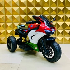 Детский электромотоцикл M 6220 ELR-4 Honda, мягкое сиденье, синий фото 71