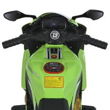 Детский электромотоцикл M 6220 ELR-5 Honda, мягкое сиденье, зеленый фото 15