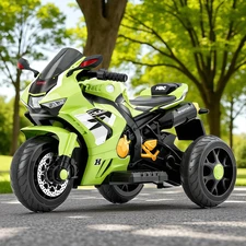 Детский электромотоцикл M 6220 ELR-5 Honda, мягкое сиденье, зеленый купить