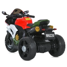 Детский мотоцикл на аккумуляторе M 6220 ELR-3-5 красно-зеленый, два мотора фото 92