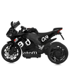 Детский мотоцикл электрический M 6265 EL-2 черный, мягкие EVA колеса фото 41