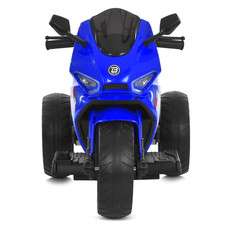 Детский мотоцикл M 6265 EL-4 синий, мягкое сиденье фото 14