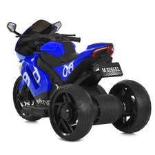 Детский мотоцикл M 6265 EL-4 синий, мягкое сиденье фото 37