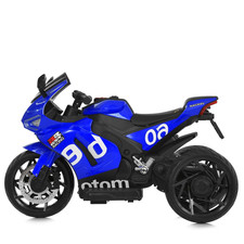 Детский мотоцикл M 6265 EL-4 синий, мягкое сиденье фото 41