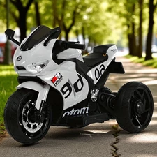 Детский мотоцикл на аккумуляторе M 6265 EL-11 серый, мягкое сиденье