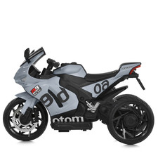 Детский мотоцикл на аккумуляторе M 6265 EL-11 серый, мягкое сиденье фото 41