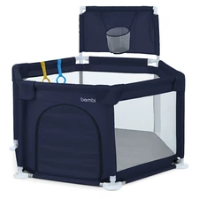 Детская палатка MR 1340-BL манеж Bambi, баскетбольное кольцо, синяя купить