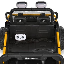 Двухместный детский багги M 6282 EBLR-1 (24V) белый, кожаное сиденье, музыка фото 31